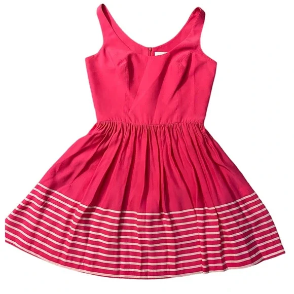 Amanda Uprichard Pink Striped Dress - Picture 6 of 12